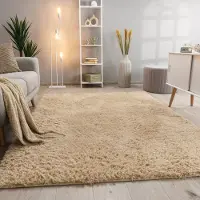 Paco Home Hoogpolig Vloerkleed Woonkamer Vacht Imitatiebont Shaggy Wollig Eenkleurig 140x200 cm