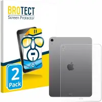 BROTECT - Screenprotector voor Apple iPad Air 11" M3 2025 (Achterkant) - Folie Beschermfolie transparant 2 Stuks
