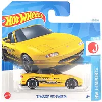 Hot Wheels '91 MAZDA MX-5 MIATA 120/250 1:64 HW J-IMPORTS 6/10 SHORT CARD