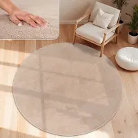 Paco Home Moderne woonkamer tapijt kortpolig wasbaar zacht uni effect bont antislip 80 cm Rund