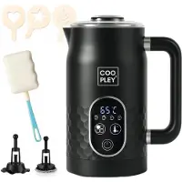Coopley – Melkopschuimer Elektrisch MF0803 PRO – 270 ml – Voorzien Van 4-in-1 Functies En Instelbare Temperatuur En Digitaal Display – Voor Cappuccino En Latte – Zwart ABS