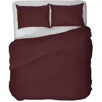 Kayori Saya – Dekbedovertrek Katoensatijn Burgundy – 260x200/220 cm