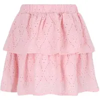 B.NOSY strokenrok broderie lichtroze Meisjes Polyester Effen - maat 122/128