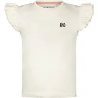Koko Noko T-shirt ecru Meisjes Stretchkatoen Ronde hals Effen - maat 116