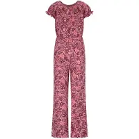 B.NOSY jumpsuit roze Meisjes Polyester Off shoulder All over print - maat 110