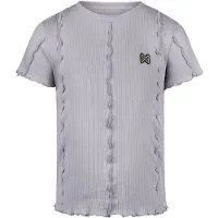 Koko Noko T-shirt grijsblauw Meisjes Stretchkatoen Ronde hals Effen - maat 98