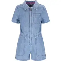 B.NOSY gestreepte playsuit light blue denim Blauw Streep - maat 98