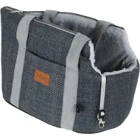 Boony Hondentas Linnenlook + Draagband Grijs 46 Cm