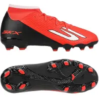 SKECHERS SKX_2 High Academy Gras Voetbalschoenen (FG) Kids Rood Zwart Wit
