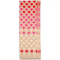 Marie Lund Sjaal bruin / pink / kersrood