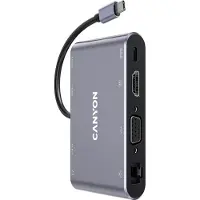 Canyon Docking DS-14 8in1 4k USB-C, donkergrijs (CNS-TDS14)