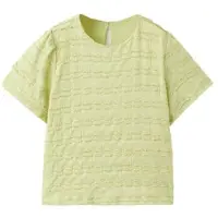 Mango T-shirt lichtgroen Meisjes Polyester Ronde hals Effen - maat 116