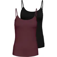 ONLY Top 'ONLLOVE' roestbruin / zwart