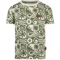 Koko Noko T-shirt olijfgroen Jongens Stretchkatoen Ronde hals All over print - maat 80