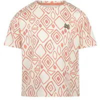 Koko Noko T-shirt ecru Meisjes Stretchkatoen Ronde hals All over print - maat 74