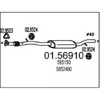 MTS 01.56910 Uitlaat middendemper