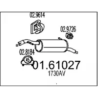 MTS 01.61027 Einddemper