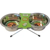 Gebr. De Boon Hondenbak set 2 rvs bakken 17 cm