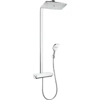 Hansgrohe Raindance E opbouw regendouche waterbesparend met planchet chroom/wit