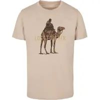Mister tee Shirt 'Lost Forever' sand / bruin / chocoladebruin