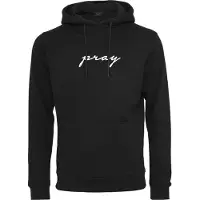 Mister tee Sweatshirt 'Pray' zwart / wit