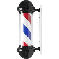 Activeshop Barbershop Wandlamp – Barber Pole - LED Verlichting – Draaibare - zwart