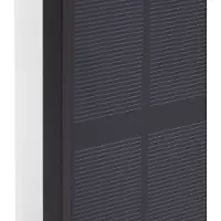 LINDBY LED-zonne-wandlamp Laarni, dimbaar, IP54, zwart dimbaar, zwart, Aluminium, Solar buitenverlichting