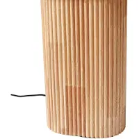 LINDBY Vloerlamp Kimiko, hout licht, Woon-/ Eetkamer, Hout, Scandinavisch, vloerlamp hout