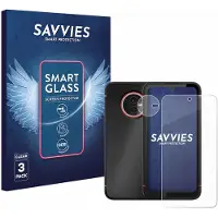 Savvies 3 Stuks Screenprotector - geschikt voor Gigaset GX4 / GX4 Pro (Voor+Camera) - beschermfolie glas transparant