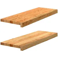 vidaXL Traptreden 2 st 70x30x2 cm massief eikenhout lichtbruin