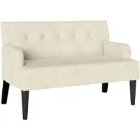 vidaXL Chesterfield Bank Crème 112 x 65,5 x 75 cm Fluweel