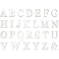 Chaks Zelfklevende Letters A t/m Z - Wit - 48 kartonnen letters