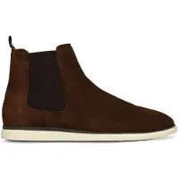 Manfield Bruine suède chelsea boots | Maat 45