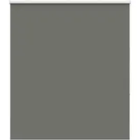vidaXL Rolgordijn verduisterend 140x130 cm stofbreedte 136,6 cm grijs