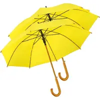 Merkloos Tweemaal stijlvol: Set van 2 prachtige automatische gele stormparaplu's - diameter 102cm - Polyester
