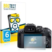 BROTECT Screenprotector 6 Stuks voor Canon EOS R10 Beschermglas transparant