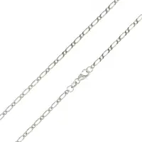 Cavill - 925 Sterling Zilver Ketting Figaro - 45 cm Lichtgewicht Elegante Zilveren Ketting Dames - Karabijnsluiting - Klassiek Tijdloos Design