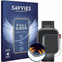 Savvies - Screenprotector voor Huawei Watch Fit 4 Pro - Folie Beschermfolie transparant volledig dekking 4 Stuks