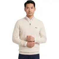 HUGO BOSS Boss Green Momentum-X half zip trui effen creme normale fit