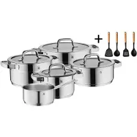 WMF Pannenset Compact Cuisine 5-Delig Inclusief GRATIS Kookgerei set - Kookpan ø 16, 16, 20 en 20 cm en Steelpan ø 14 cm
