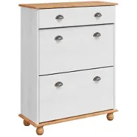 vidaXL Schoenenkast ASKIM Wit 85 x 35 x 108 cm Massief grenenhout