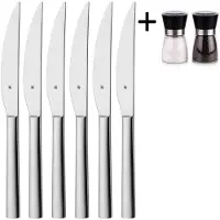 WMF Steakmessen Nuova - 6 stuks - Inclusief GRATIS Cookinglife Peper- en Zoutmolenset