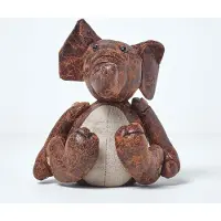 Homescapes deurstopper olifant kunstleer bruin