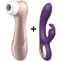 IVY LUX Satisfyer Pro 2 + Tarzan Vibrator - Luchtdruk Vibrator & Vibrator voor vrouwen – 2-in-1 Seksspeeltjes Set voor Vrouwen – Waterdicht & Fluisterstil