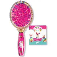 Totum Haarborstel Rainbow Pets - 21 X 8 X 4 Cm Roze/goud - met bewegende glitters - schoencadeau Sinterklaas