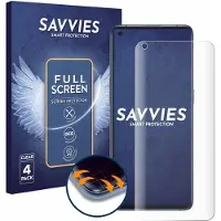 Savvies - Screenprotector voor Oppo Find X3 Pro - Folie Beschermfolie transparant volledig dekking 4 Stuks