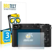 BROTECT Screenprotector 3 Stuks voor Panasonic Lumix DMC-TZ101 Beschermglas transparant