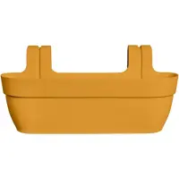 Elho Vibia Campana Easy Hanger XL 58 - Plantenbak voor Balkon - Balkonbak - 100% Gerecycled Plastic - L56 x B26.8 x H23.7 cm - Honinggeel