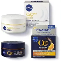 Nivea Set Q10 Plus Dagcrème - 50 ml en Q10 Nachtcrème Energy - 50ml in een transparant tasje