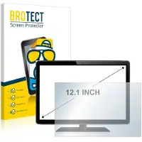 BROTECT - Screenprotector voor POS-systemen met 12.1 inch Schermen [247 mm x 186 mm, 4:3] Folie Beschermfolie matte 2 Stuks